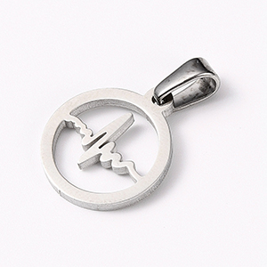 CH62910 Ατσάλινο Συνδετικό Καρδιογράφημα 15mm//1Τεμ. Ατσάλινο Χρώμα, ,Συνθεση ,Αγίου Βαλεντίνου,Συνδετικά (1 2) (4gr) ()