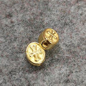 CH62976 Μεταλλικά Σταυρουδάκια οβάλ  Για κόσμημα 11X9mm/1Τεμ. Επίχρυσο Χρώμα,   ,Συνθεση ,Θρησκευτικά,Περαστά (1 3) (6gr) ()