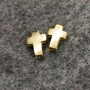 CH63011 Brass cross pendants ,for jewelery/baptizing 13mm//1pcs/ gold plated color,   ,material brass,beads (-1 0)