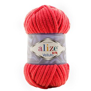 CH63042 Alize Velluto New Fancy Unbrushed Micropolyester ,For Baby Dolls 100gr/68Meters/ 56-Red, Micropolyester ,Material 100% Micropolyester,All Seasons,Crhochet Needles 8-10 Tunisian Crochet Hook no 8-9 (12 5) ()