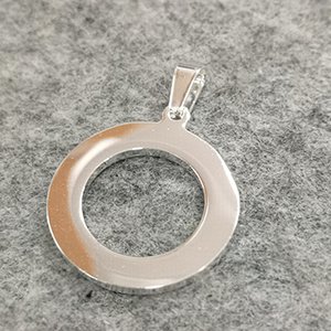 CH63244 Ατσαλινα κρεμαστα στρογγυλα στοιχεια για κοσμημα για κοσμημα 28x25mm/1τεμ. ατσαλινο χρωμα,laser cut   ,συνθεση ανοξειδωτο ατσαλι 304,κρεμαστα (0 0)