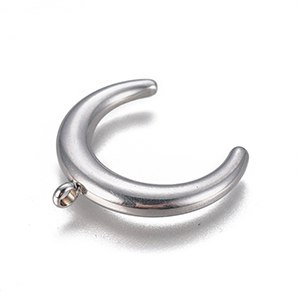 CH63246 Ατσαλινο κερατο  22x23mm/1τεμ. ατσαλινο χρωμα,   ,συνθεση , (0 0)