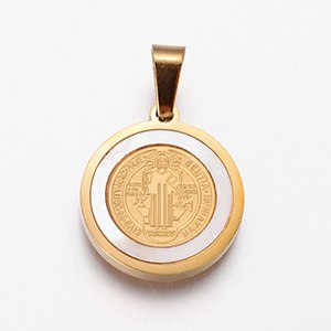 CH63281 Stainless steel konstantinata charms for baptizing 20x18mm/1pcs gold plated color,   ,material stainless steel,, (0 0)