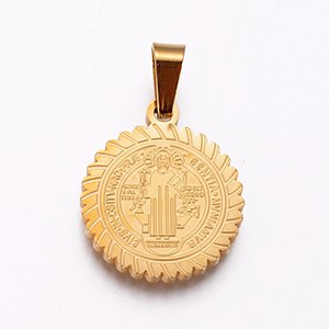 CH63283 Stainless steel konstantinata charms for baptizing 21x18mm/1pcs gold plated color,   ,material stainless steel,, (0 0)