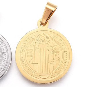CH63287 Stainless steel konstantinata charms for baptizing 23x20mm/1pcs gold plated color,   ,material stainless steel,, (0 0)