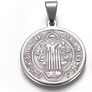 CH63290 Stainless steel konstantinata charms for baptizing 28x25mm/1pcs stainless steel color,   ,material stainless steel,, (0 0)