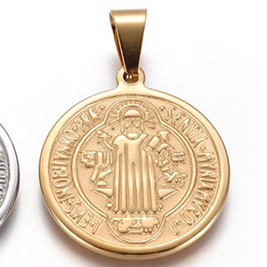 CH63291 Stainless steel konstantinata charms for baptizing 28x25mm/1pcs gold plated color,   ,material stainless steel,, (0 0)
