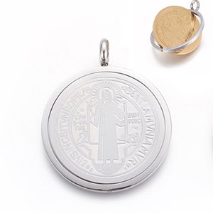 CH63298 Stainless steel konstantinata charms for baptizing 37x30mm/1pcs stainless steel color,   ,material stainless steel,, (-1 0)