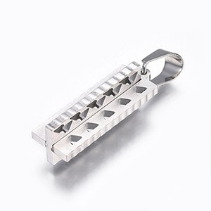 CH63303 Stainless steel rectangle/bar pendants for jewellery 29x10mm/1pcs stainless steel color,extension   ,material stainless steel,, (0 0)