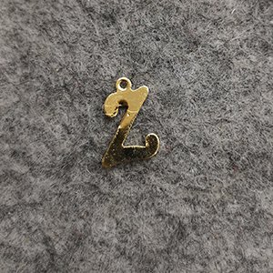 CH63397 Pendants stainless steel silhouette,with letter z ,10x12mm/1pcs ,gold plated (0 0)