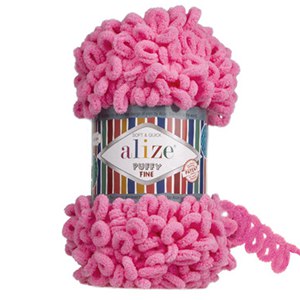 CH63426 Νηματα alize puffy fine  για κουβερτες,κασκολ,ζακετες 100gr//14μετρ. σκουρο ροζ χρωμα,col 121 μικροπολυεστερας  ,συνθεση 100% πολυεστερικα,4 εποχων,πλεκετε με τα χερια (0 0)