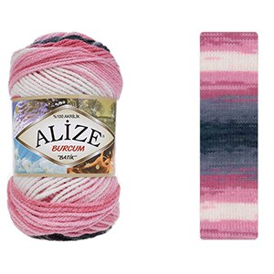 CH63432 YARNS ALIZE BURCUM BATIK  FOR Sweater,Beany,SCURF 100gr/210Meters/  (ALIZE) MULTICOLOR, Acrylic  ,Material ,WINTER YARN, (0 0)