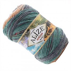 CH63435 Yarns alize burcum batik,acrylic ,100gr/210meters ,multicolor (0 0)