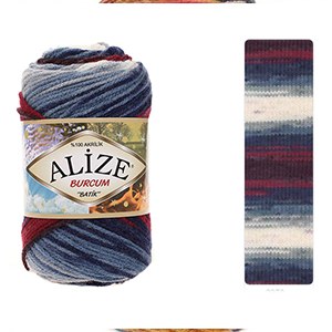 CH63439 Yarns alize burcum batik,acrylic ,100gr/210meters ,multicolor (0 0)