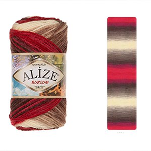 CH63442 Yarns alize burcum batik,acrylic ,100gr/210meters ,multicolor (0 0)
