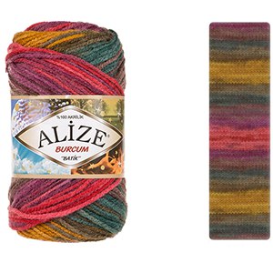 CH63447 Yarns alize burcum batik,acrylic ,100gr/210meters ,multicolor (0 0)