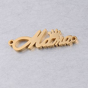 CH63450 Stainless steel “mama” links   26x7mm/1pcs/   gold plated,   ,material ,family/mothers days,links/connectors (0 0)