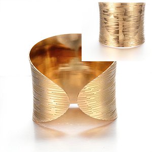 CH63491 Stainless steel cuff bangles/bracelets ,for jewellery 56mm//1pcs/ gold plated color,   ,material ,, (0 0)