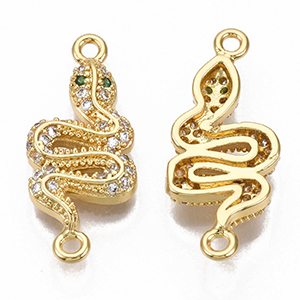 CH63692 Brass snake links/connectors ,for jewellery 24mm//1pcs/ gold plated color, micropave  ,material brass,,links/connectors (0 0)