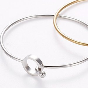 CH63730 Jewellery stainless steel bracelets bangel bracelets,stackable bangles ,57mm/1pcs ,steel color (0 0)
