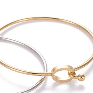 CH63735 Stainless steel bangles ,for jewellery 57mm//1pcs/ gold plated color, stackable bangles  ,material ,, (0 0)