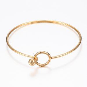 CH63736 Jewellery stainless steel bracelets cuff bangles,stackable bangles ,60x3mm/1pcs ,gold plated (0 0)