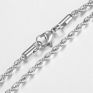 CH63841 Stainless steel rope chain with clasp ,for jewellery 60cm//1pcs//4mm stainless steel color,with lobster claw clasp rope chain  ,material ανοξείδωτο ατσάλι 304,, (0 0)