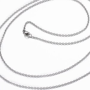 CH63850 Stainless steel necklace cable chains for jewellery 76cm//1pcs steel color,with lobster claw clasp with clasp  ,material ανοξείδωτο ατσάλι 304,, (0 0)