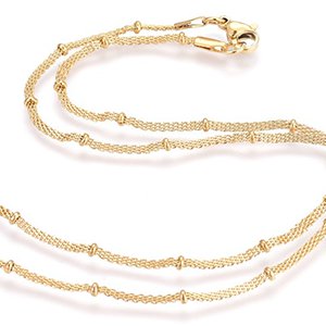 CH63866 Jewellery necklaces stainless steel mesh chains,mesh chain ,43cm/2mm/1pcs ,gold plated (0 0)
