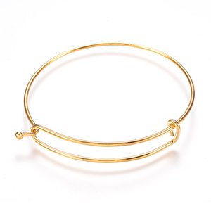 CH63887 Κοσμηματα ατσαλινα βραχιολια βεργα ,60mm/1τεμ. ,επιχρυσο χρωμα,χειροπεδες (0 0)