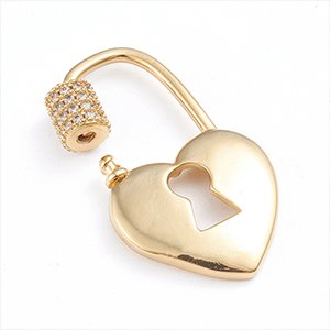 CH63891 Brass micropave clasps ,for jewellery 28x16mm/1pcs/ gold plated color, micropave  ,material ,, (0 0)