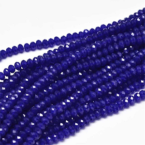 CH63921 Glass glass beads rondelle, ,4x3mm/150pcs ,dark blue color (0 0)