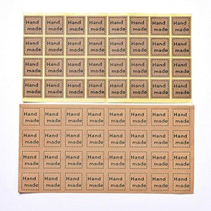 CH63976 Packaging adhesive labels handmade, ,25x25mm/160pcs ,natural color (0 0)