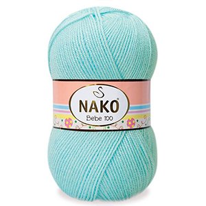CH64037 Yarns nako bebe 100,acrylic ,100gr/360meters ,mint color (0 0)