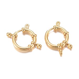 CH64062 Stainless Steel Spring Ring Clasps ,For Jewellery 16X4mm/1Pcs/ 24k Gold plated, Spring Ring  ,Material Stainless Steel,, (24 15) ()