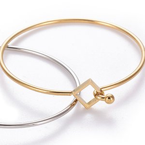 CH64092 Jewellery stainless steel bracelets cuff bangles,stackable bangles ,57mm/1pcs ,gold plated (0 0)
