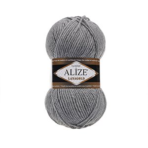 CH64206 Yarns alize lanagold,wool ,100gr/240meters ,dark grey color (0 0)