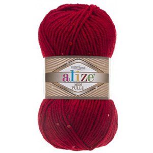 CH64207 Yarns alize midi pullu star,acrylic ,100gr/150meters ,red color (-6 0)