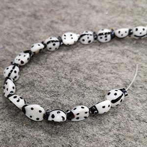 CH64317 Μαρτακια γυαλινα πασχαλιτσες ,13x10mm/20τεμ.,λευκο χρωμα (-1 0)
