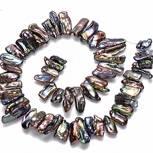 CH64336 Semi precious stones freshwater pearls nuggets, ,13~27mm/42pcs ,blue color (0 0)