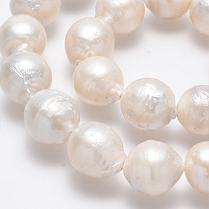 CH64337 Teardrop shape fresh water pearl beads 10~25mm/21pcs natural color (0 0)