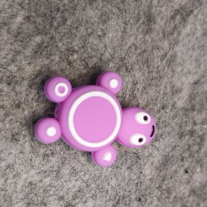 CH64449 Silicone teether beads turtles, ,29x22mm/1pcs ,purple color (0 0)