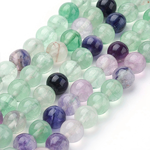 CH64479 Natural fluorite beads strands, round faceted  8mm/49pcs violet color for jewellery  beads (0 0)