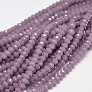 CH64480 Glass glass beads roundel,faceted ,6x4mm/94pcs ,lilac color (0 0)