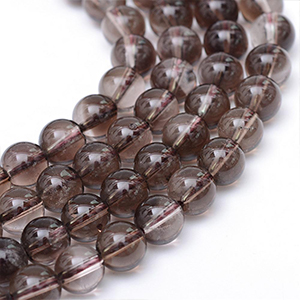 CH64518 Synthetic Stones Smokey Quartz Round Beads ,For Jewellery 10mm/39Pcs/ Brown Color,   ,Material ,,Beads (1 0) ()