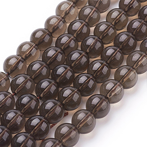 CH64519 Synthetic Stones Smokey Quartz Round Beads ,For Jewellery 10mm/23Pcs/ Brown Color,   ,Material ,,Beads (2 0) ()