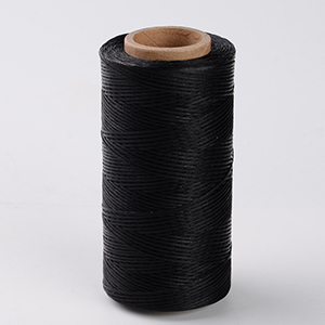 CH64545 Waxed Cord flat FOR JEWELLERY 1mm/260Meters/ BLACK COLOR, POLYESTER ,Material , (0 0) ()