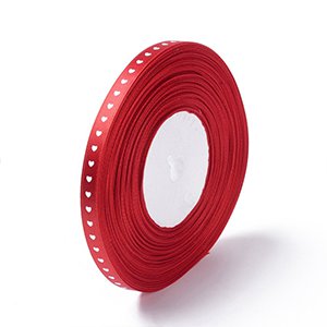 CH64627 Ειδη συσκευασιας κορδελες σατεν ,10mm/45μετρ. ,κοκκινο χρωμα,με καρδιες (0 0)