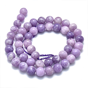 CH64658 Agate semi precious stones round beads lilac color 8x0mm/48 (0 0)