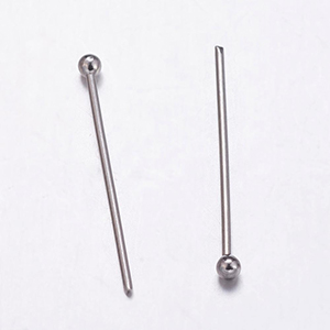 CH64715 Γρανες ατσαλινες με μπιλια ,25×0,7mm/25τεμ. ,ατσαλινο χρωμα,0.7mm παχος (0 0)